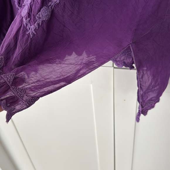 Johnny Was - Purple Embroidered Women's Top Large - Picture 7 of 11